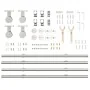 Kit de herrajes para puerta corredera 200 cm acero plateado de , Artículos para puertas - Ref: Foro24-3295760, Precio: 222,39...