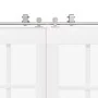 Kit de herrajes para puerta corredera 200 cm acero plateado de , Artículos para puertas - Ref: Foro24-3295760, Precio: 222,39...