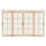 Kit de herrajes para puerta corredera 366 cm acero plateado de , Artículos para puertas - Ref: Foro24-3295769, Precio: 528,95...