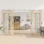 Kit de herrajes para puerta corredera 366 cm acero plateado de , Artículos para puertas - Ref: Foro24-3295769, Precio: 528,95...