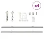 Kit de herrajes para puerta corredera 366 cm acero plateado de , Artículos para puertas - Ref: Foro24-3295769, Precio: 528,95...