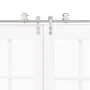 Kit de herrajes para puerta corredera 366 cm acero plateado de , Artículos para puertas - Ref: Foro24-3295769, Precio: 528,95...