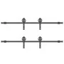 Kit de herrajes para puertas correderas acero negro 366 cm by , Door items - Ref: Foro24-3295797, Price: 95,88 €, Discount: %