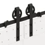 Kit de herrajes para puertas correderas acero negro 366 cm by , Door items - Ref: Foro24-3295797, Price: 95,88 €, Discount: %