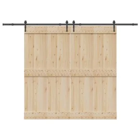 Kit de herrajes para puertas correderas acero negro 305 cm by , Door items - Ref: Foro24-3295781, Price: 127,85 €, Discount: %