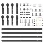 Kit de herrajes para puertas correderas acero negro 366 cm by , Door items - Ref: Foro24-3295795, Price: 157,70 €, Discount: %