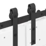 Kit de herrajes para puertas correderas acero negro 366 cm by , Door items - Ref: Foro24-3295795, Price: 157,70 €, Discount: %