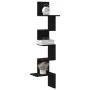 Estante de esquina de pared contrachapado negro 32x32x127,5 cm de , Estantes y estanterías - Ref: Foro24-860518, Precio: 35,3...