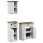 Juego muebles baño BODO 3pzas madera maciza pino blanco marrón by , Bathroom furniture - Ref: Foro24-3307648, Price: 266,94 €...
