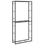 Leñero de acero negro 100x40x60 cm de , Bolsas y soportes de leña - Ref: Foro24-4018469, Precio: 66,07 €, Descuento: %