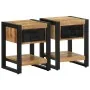 Mesitas de noche 2 piezas madera maciza rugosa mango de , Mesitas de noche - Ref: Foro24-4013568, Precio: 194,85 €, Descuento: %