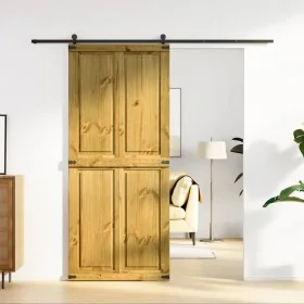 Puerta de granero CORONA madera maciza pino 90x210 cm von , Türen - Ref: Foro24-4103417, Preis: 185,20 €, Rabatt: %