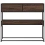 Mesa consola madera de ingeniería marrón roble 90x35x80 cm de , Mesas auxiliares - Ref: Foro24-849178, Precio: 73,54 €, Descu...
