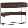 Mesa consola madera de ingeniería marrón roble 90x35x80 cm de , Mesas auxiliares - Ref: Foro24-849178, Precio: 73,54 €, Descu...