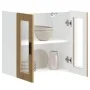 Armario pared para cocina puerta cristal Porto roble artesanal de , Armarios de cocina - Ref: Foro24-854156, Precio: 66,33 €,...