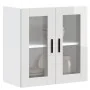 Armario pared para cocina puerta cristal Porto blanco brillante by , Kitchen cabinets - Ref: Foro24-854149, Price: 76,44 €, D...