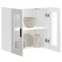 Armario pared para cocina puerta cristal Porto blanco brillante by , Kitchen cabinets - Ref: Foro24-854149, Price: 76,44 €, D...