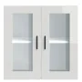 Armario pared para cocina puerta cristal Porto blanco brillante by , Kitchen cabinets - Ref: Foro24-854149, Price: 76,44 €, D...
