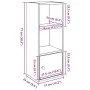 Estantería madera de ingeniería gris sonoma 31x24x77 cm de , Librerías y estanterías - Ref: Foro24-860333, Precio: 40,17 €, D...