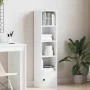 Estantería de madera de ingeniería blanca 31x24x127 cm de , Librerías y estanterías - Ref: Foro24-860346, Precio: 52,47 €, De...
