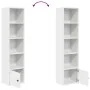 Estantería de madera de ingeniería blanca 31x24x127 cm de , Librerías y estanterías - Ref: Foro24-860346, Precio: 52,47 €, De...