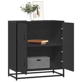 Aparador de madera de ingeniería negro 68x35x76 cm by , Sideboards - Ref: Foro24-848989, Price: 87,70 €, Discount: %