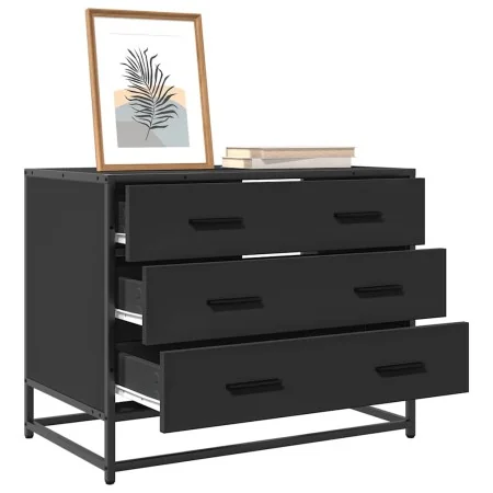 Cajonera de madera contrachapada negro 70x41x56 cm von , Schubladen - Ref: Foro24-849074, Preis: 91,31 €, Rabatt: %