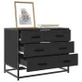 Cajonera de madera contrachapada negro 70x41x56 cm von , Schubladen - Ref: Foro24-849074, Preis: 91,31 €, Rabatt: %