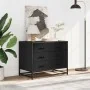 Cajonera de madera contrachapada negro 70x41x56 cm von , Schubladen - Ref: Foro24-849074, Preis: 91,31 €, Rabatt: %