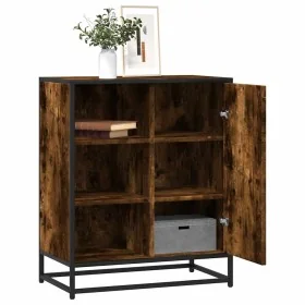 Aparador de madera de ingeniería roble ahumado 62x35x76 cm by , Sideboards - Ref: Foro24-848996, Price: 92,04 €, Discount: %