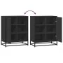 Aparador de madera de ingeniería negro 62x35x76 cm by , Sideboards - Ref: Foro24-848994, Price: 81,48 €, Discount: %