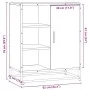 Aparador de madera de ingeniería negro 62x35x76 cm by , Sideboards - Ref: Foro24-848994, Price: 81,48 €, Discount: %