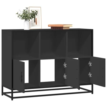 Aparador de madera de ingeniería negro 100x35x76 cm von , Sideboards - Ref: Foro24-849029, Preis: 106,56 €, Rabatt: %