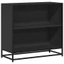 Estantería madera ingeniería negra 80,5x35x76 cm de , Librerías y estanterías - Ref: Foro24-849104, Precio: 75,85 €, Descuent...