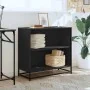 Estantería madera ingeniería negra 80,5x35x76 cm de , Librerías y estanterías - Ref: Foro24-849104, Precio: 75,85 €, Descuent...