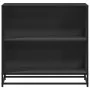 Estantería madera ingeniería negra 80,5x35x76 cm de , Librerías y estanterías - Ref: Foro24-849104, Precio: 75,85 €, Descuent...
