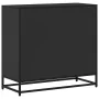 Estantería madera ingeniería negra 80,5x35x76 cm de , Librerías y estanterías - Ref: Foro24-849104, Precio: 75,85 €, Descuent...