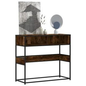 Mesa consola de madera de ingeniería roble ahumado 90x35x80 cm von , Seitentische - Ref: Foro24-849171, Preis: 70,87 €, Rabat...