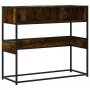 Mesa consola de madera de ingeniería roble ahumado 90x35x80 cm von , Seitentische - Ref: Foro24-849171, Preis: 63,61 €, Rabat...