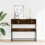 Mesa consola de madera de ingeniería roble ahumado 90x35x80 cm von , Seitentische - Ref: Foro24-849171, Preis: 63,61 €, Rabat...