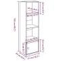 Estantería madera de ingeniería color envejecido 31x24x102 cm by , Bookcases and shelves - Ref: Foro24-860344, Price: 51,64 €...