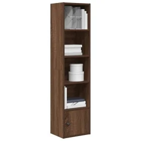 Estantería madera de ingeniería marrón roble 31x24x127 cm by , Bookcases and shelves - Ref: Foro24-860352, Price: 54,04 €, Di...