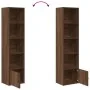 Estantería madera de ingeniería marrón roble 31x24x127 cm de , Librerías y estanterías - Ref: Foro24-860352, Precio: 54,40 €,...