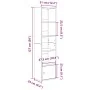 Estantería madera de ingeniería marrón roble 31x24x127 cm de , Librerías y estanterías - Ref: Foro24-860352, Precio: 54,40 €,...