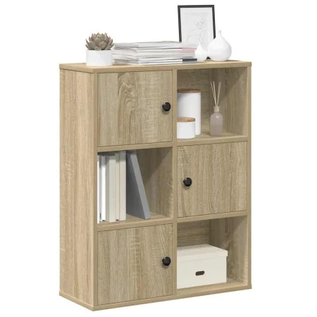 Estantería madera de ingeniería roble sonoma 60x24x76,5 cm de , Librerías y estanterías - Ref: Foro24-860384, Precio: 68,39 €...