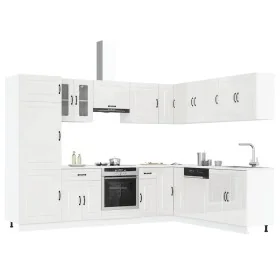 Mueble cocina Kalmar blanco brillo 14 pzas madera contrachapada von , Küchenschränke - Ref: Foro24-3314973, Preis: 1,00 €, Ra...