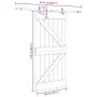 Puerta corredera con herrajes madera maciza de pino 80x210 cm by , Doors - Ref: Foro24-3332637, Price: 232,05 €, Discount: %