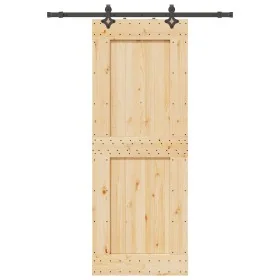Puerta corredera con herrajes madera maciza de pino 85x210 cm von , Türen - Ref: Foro24-3332726, Preis: 192,86 €, Rabatt: %