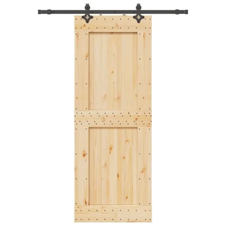 Puerta corredera con herrajes madera maciza de pino 85x210 cm by , Doors - Ref: Foro24-3332726, Price: 192,56 €, Discount: %