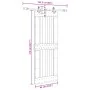 Puerta corredera con herrajes madera maciza de pino 85x210 cm by , Doors - Ref: Foro24-3332726, Price: 192,56 €, Discount: %
